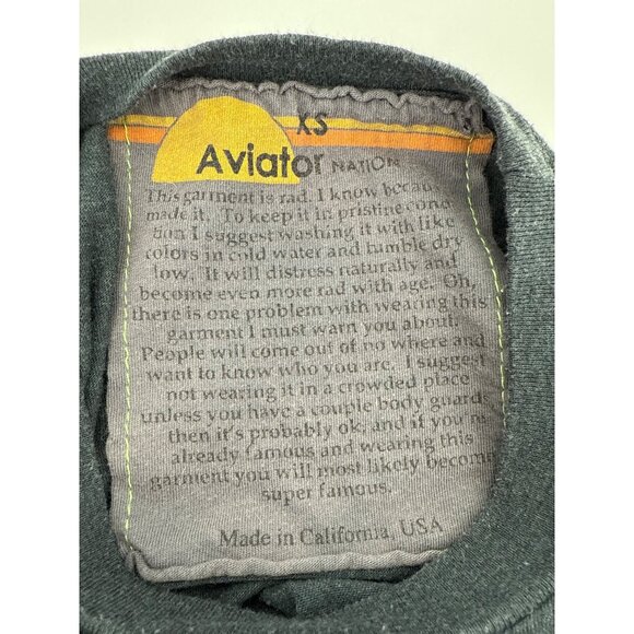 Aviator Nation Boyfriend Vail Colorado Graphic T-Shirt XS Grey - Picture 8 of 8